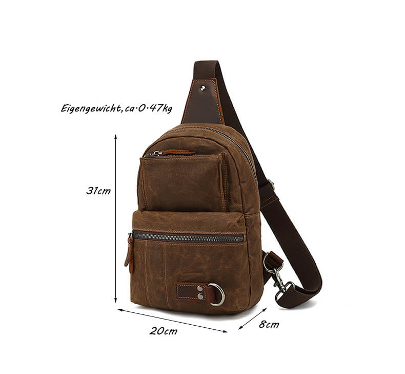 canvas brusttasche