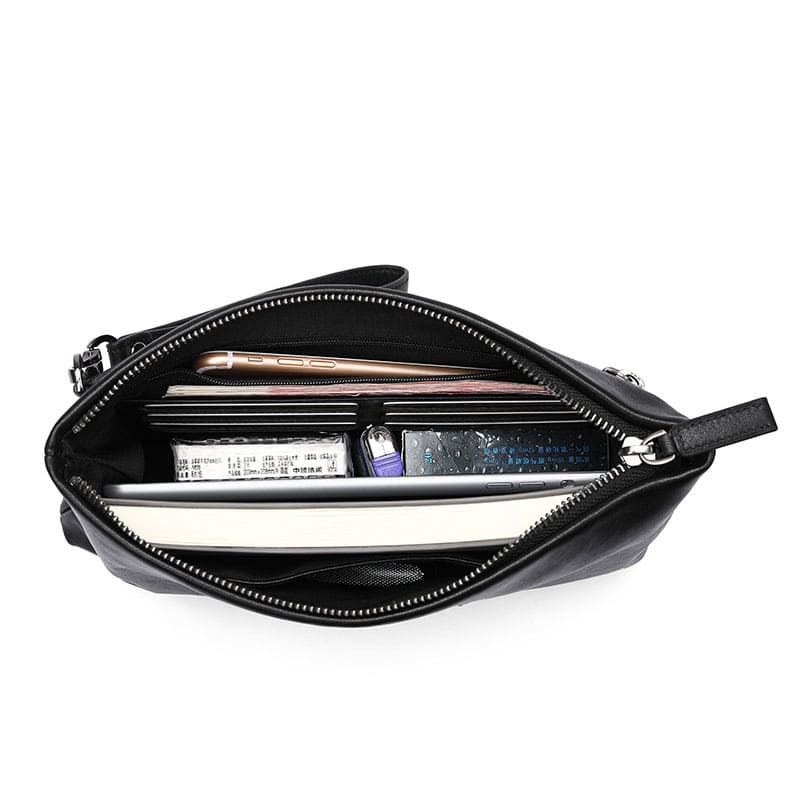 Männer Clutch Handgelenktasche Herren Leder Portemonnaie mit Kartenfächer Hirsch Motiv