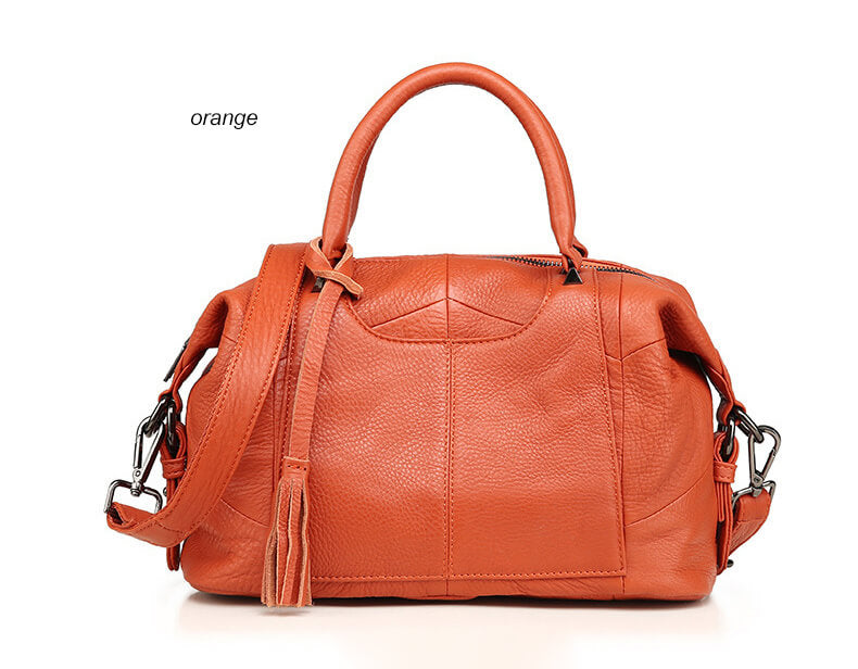 damen handtasche leder orange