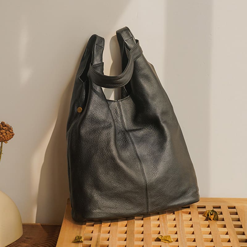 schultertasche damen schwarz leder