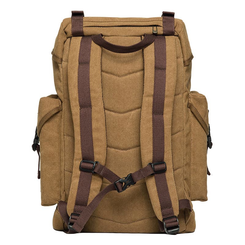 großer Canvas Rucksack Herren aus Segeltuch für Uni und Reisen mit Laptopfach