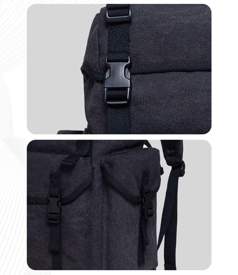 großer Canvas Rucksack Herren aus Segeltuch für Uni und Reisen mit Laptopfach