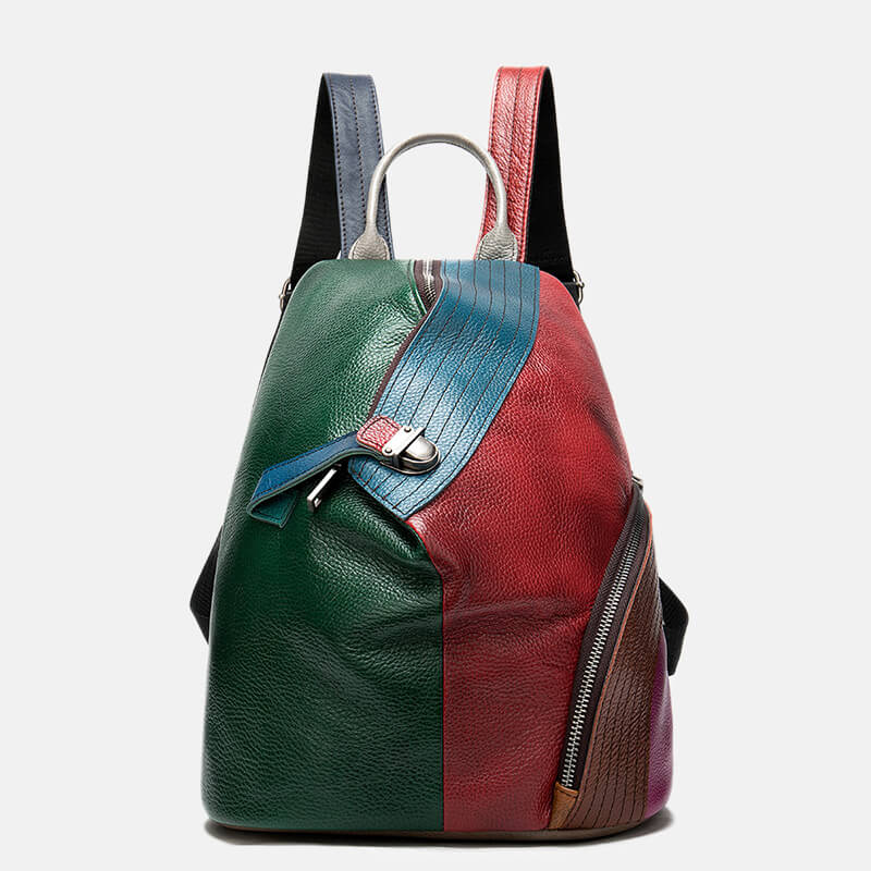 lederrucksack patchwork