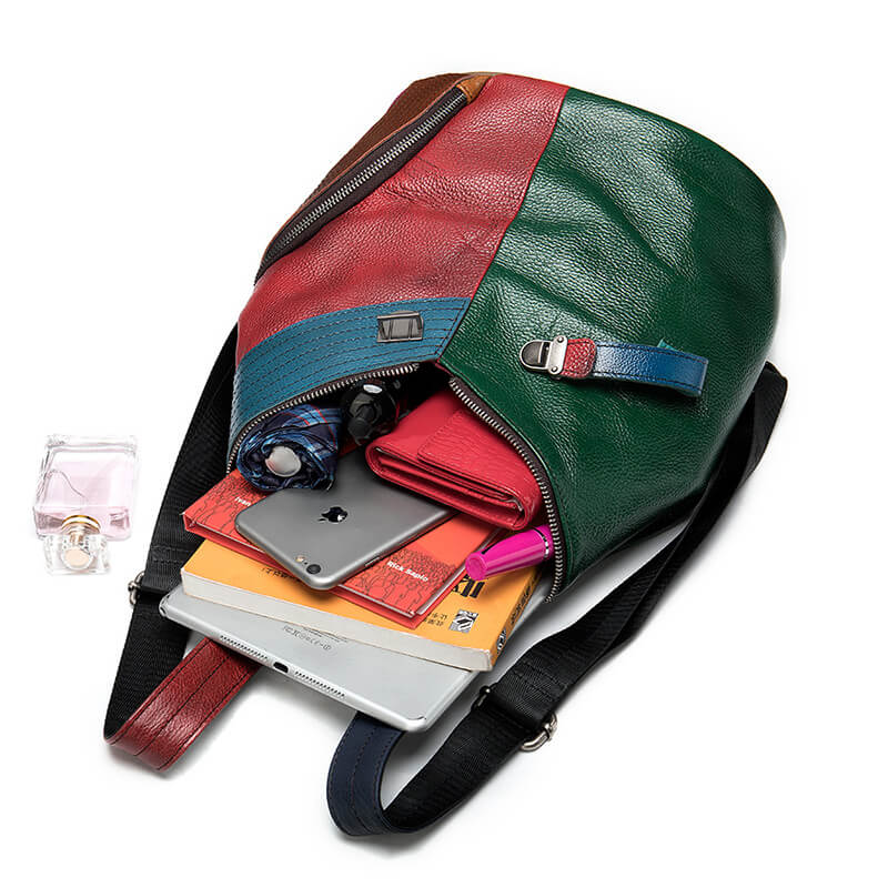 leder rucksack bunt damen