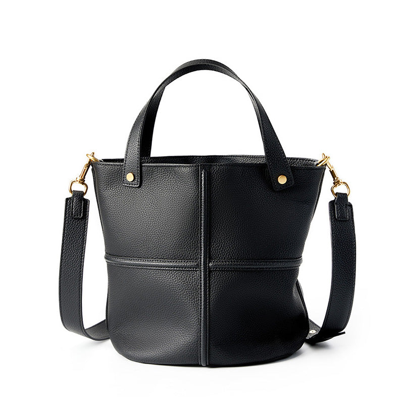 damen handtasche schwarz leder