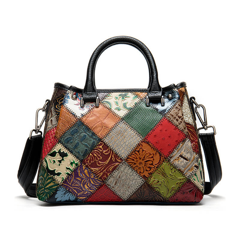 damen handtasche leder bunt