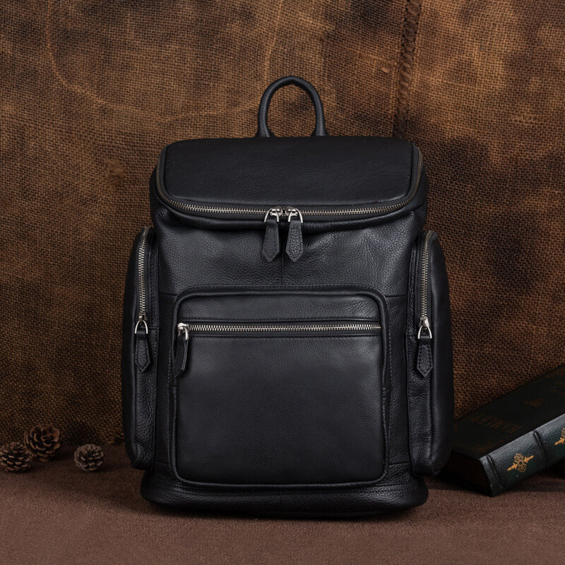 leder rucksack herren schwarz