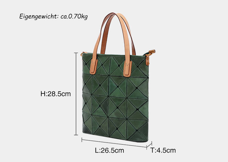 moderne Schultertasche Damen Leder Handtasche Hochformat zum Umhängen