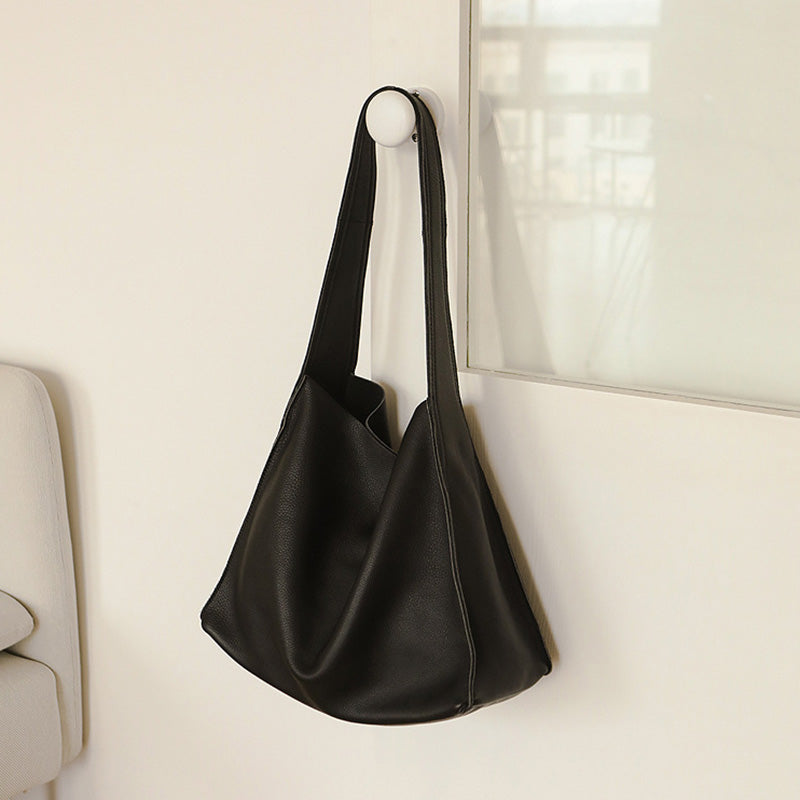 schultertasche leder schwarz