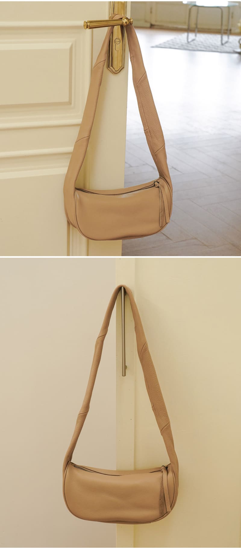 moderne Damen Schultertasche Leder breiter Gurt Umhängetasche klein