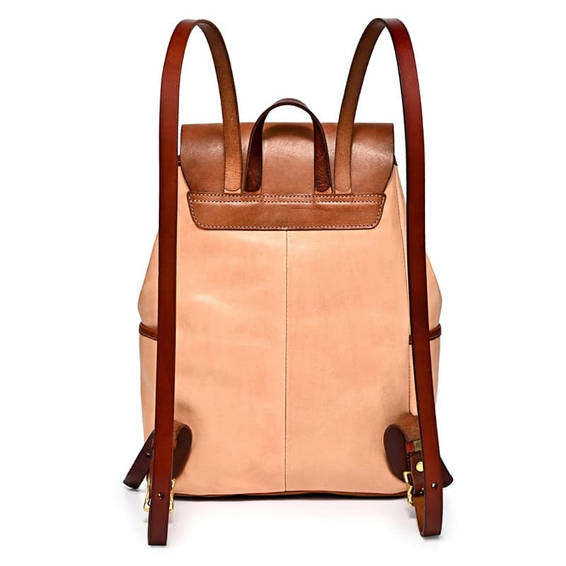 elegant Damen Rucksack Leder für Freizeit und Alltag mit Schlüsselanhänger