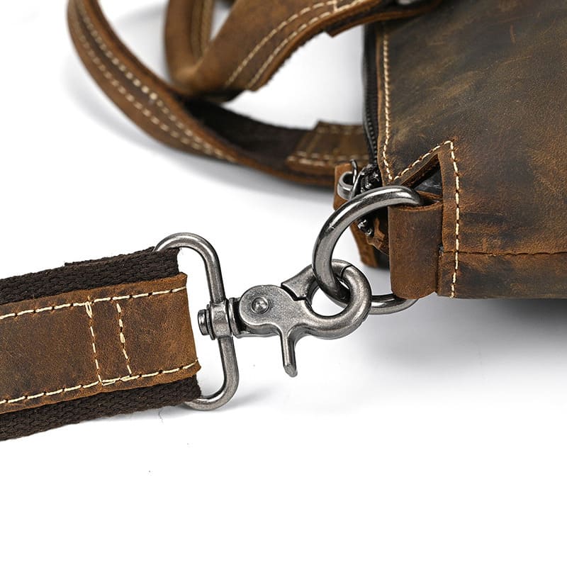 Retro Umhängetasche Herren Leder Vintage Businesstasche Aktentasche