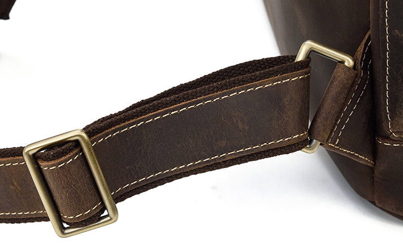 Retro hochwertig Lederrucksack Herren Leder Rucksack Reißverschluss Laptopfach