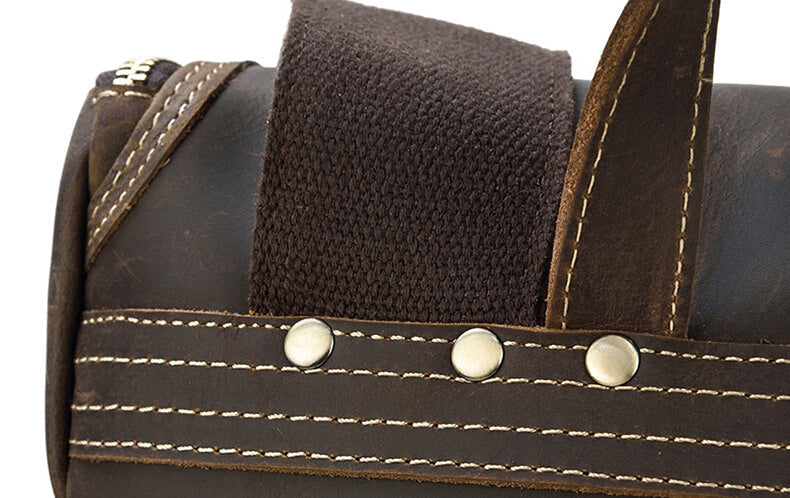 Retro hochwertig Lederrucksack Herren Leder Rucksack Reißverschluss Laptopfach