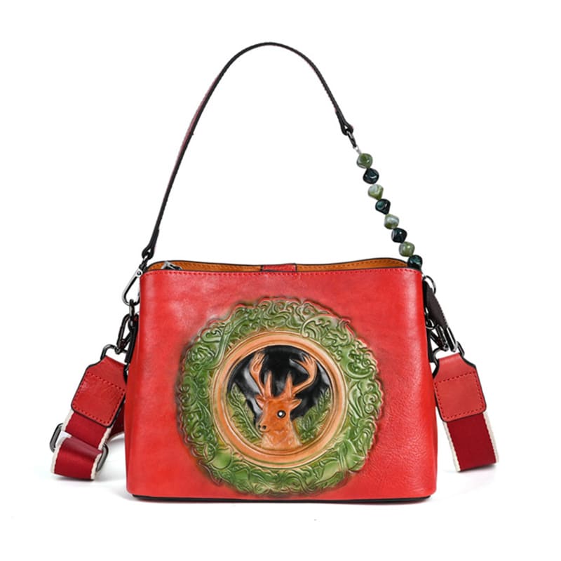 schultertasche damen rot