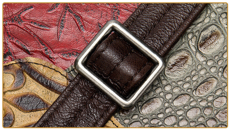 Schultertasche Damen bunt Leder groß Umhängetasche Vintage Ledertasche Patchwork