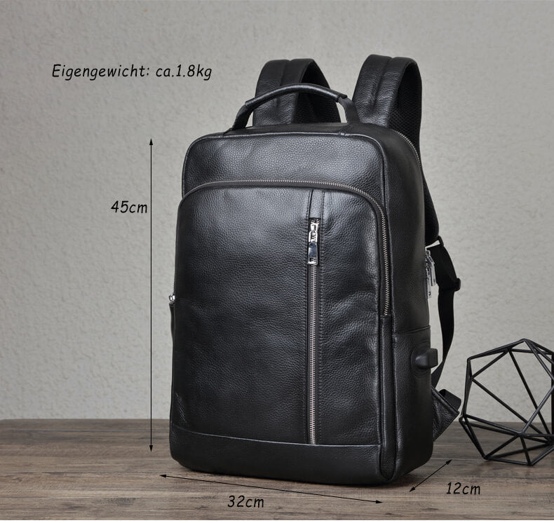rucksack herren schwarz leder