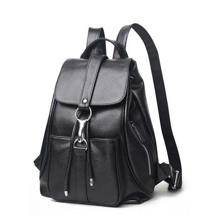 echt  Leder Damen Rucksack mit Kordelzug für Alltag und Freizeit