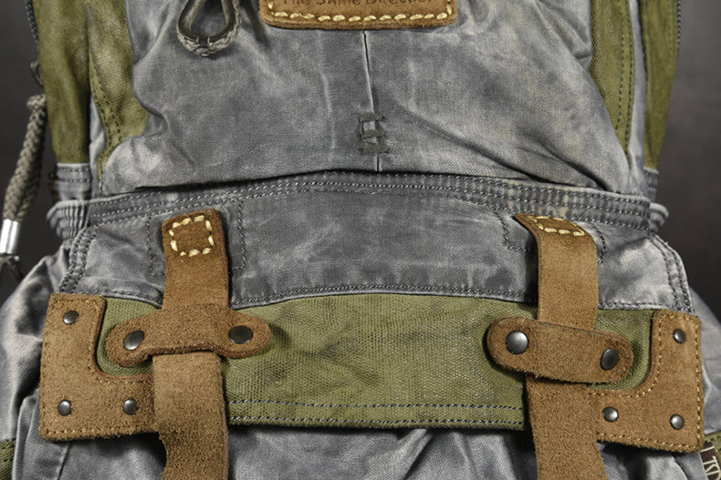 Vintage Canvas Rucksack Herren Schulrucksack Oberstufe groß für Uni Freizeit und Reise