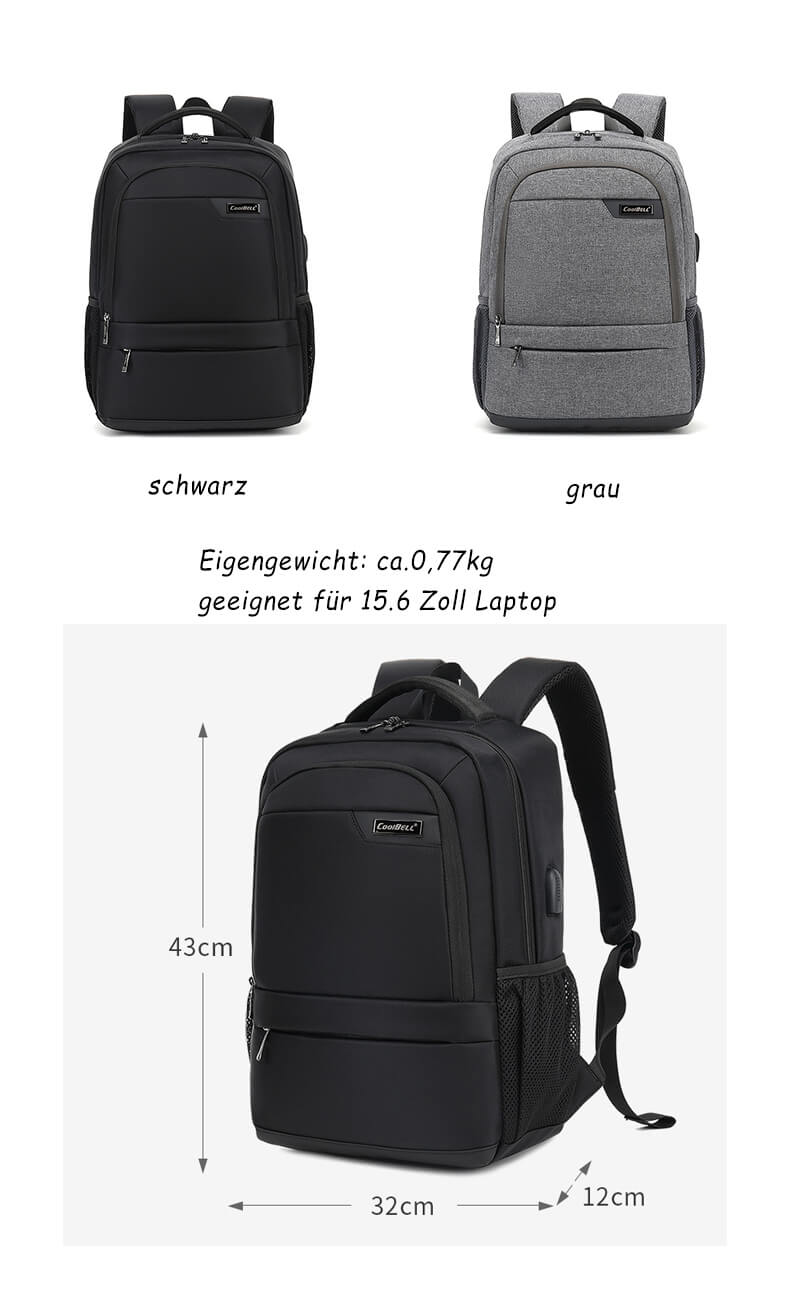 wassserdichter Oxford Business Rucksack Herren mit USB für Arbeit