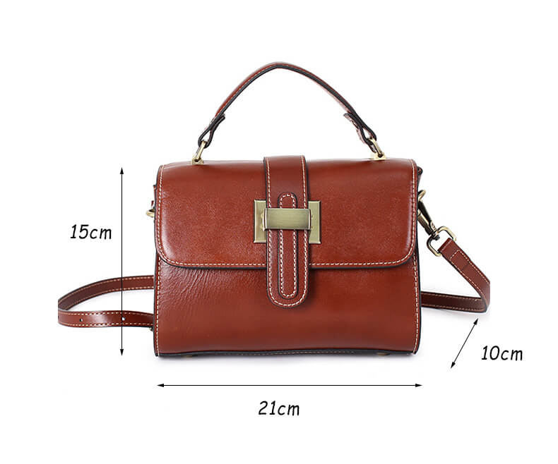 Umhängetasche Damen Leder mit breitem Gurt kleine Handtasche