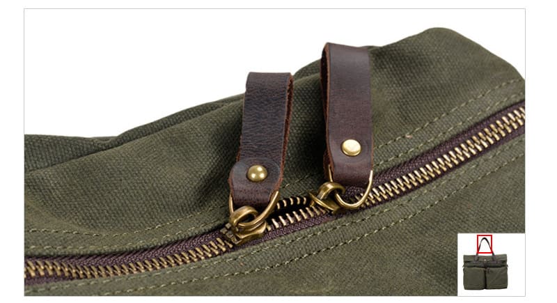 Umhängetasche Herren gewachstes Canvas Aktentasche Laptopfach Handtasche Business