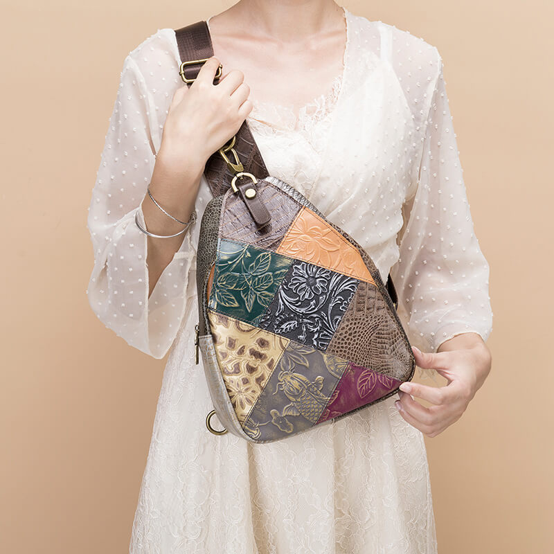brusttasche damen leder