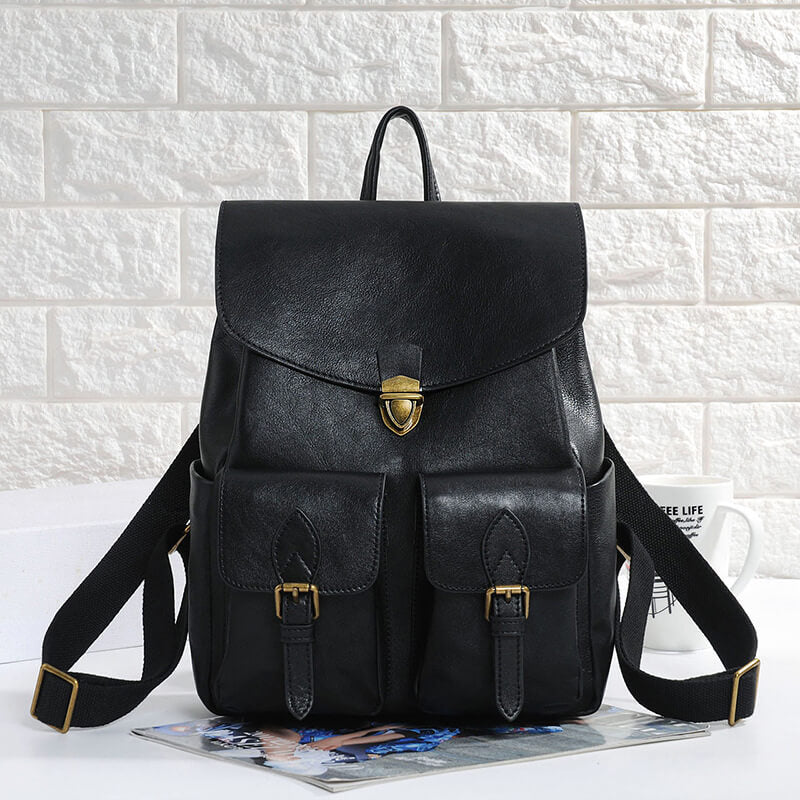 rucksack damen schwarz leder
