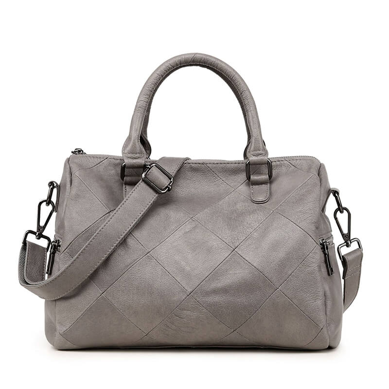 handtasche damen leder grau