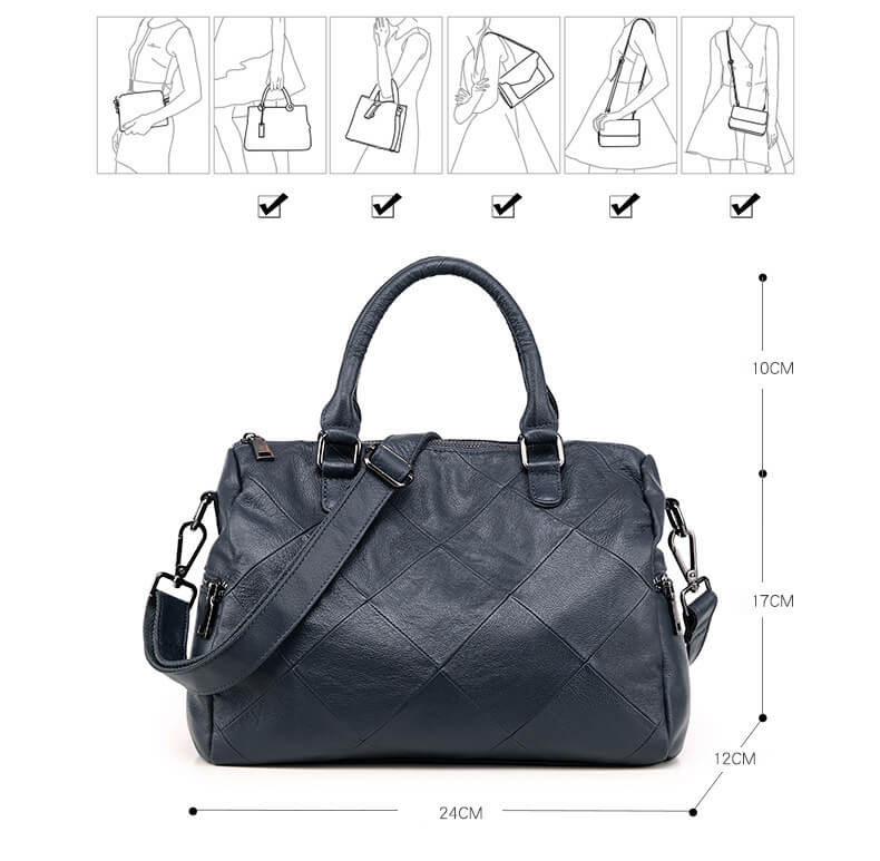 Vintage Damen Umhängetasche aus Leder Handtasche