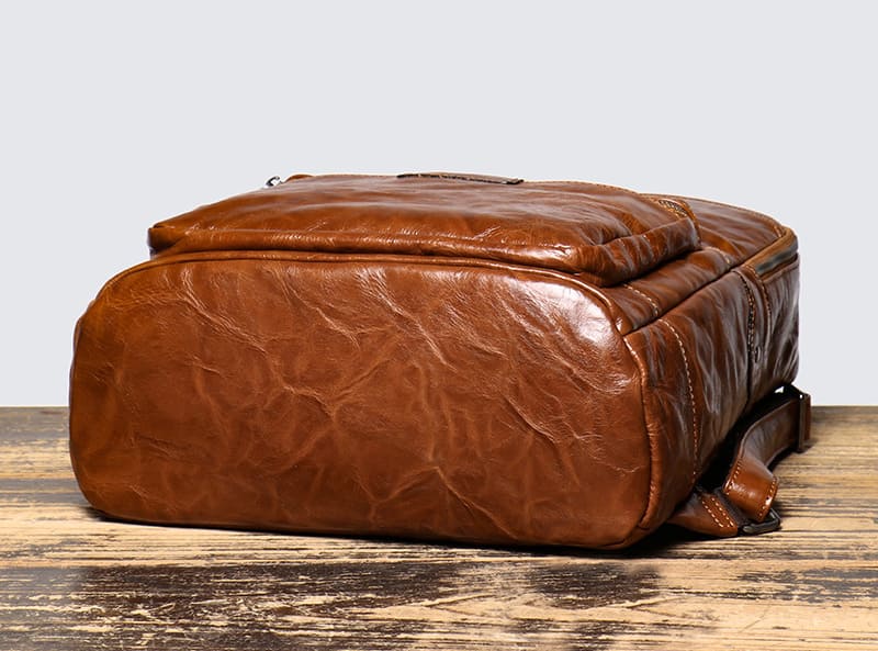 Vintage Herren Rucksack Leder mit Laptopfach für Business und Uni