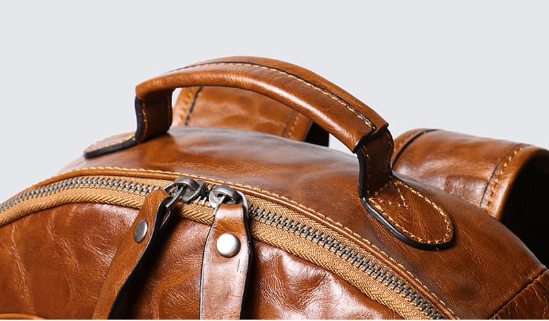 Vintage Herren Rucksack Leder mit Laptopfach für Business und Uni