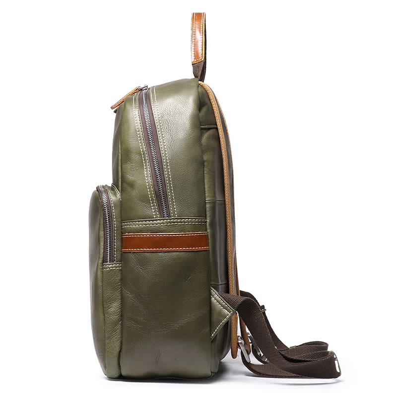 Vintage Herren Rucksack Leder mit Laptopfach für Uni und Reisen