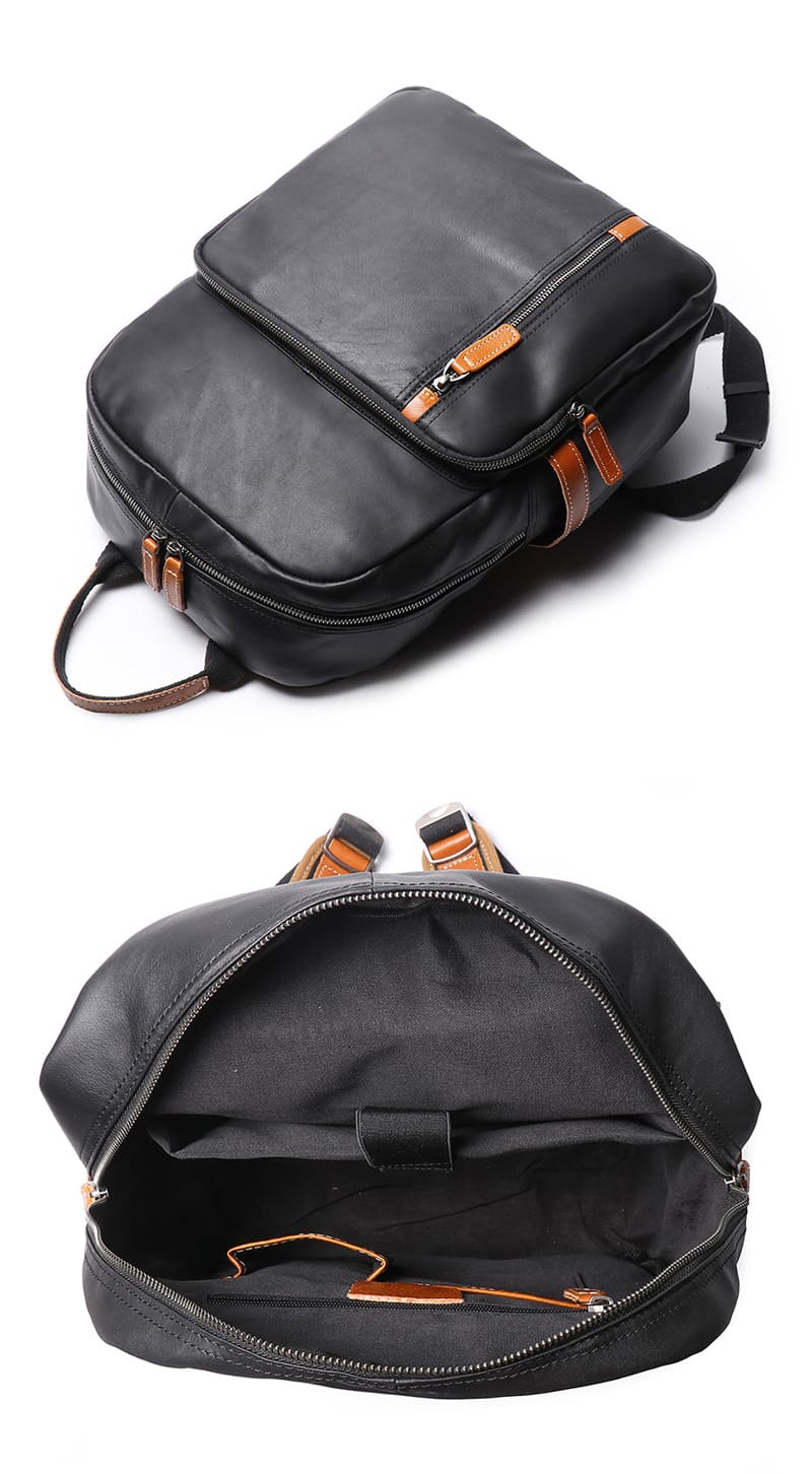 Vintage Herren Rucksack Leder mit Laptopfach für Uni und Reisen