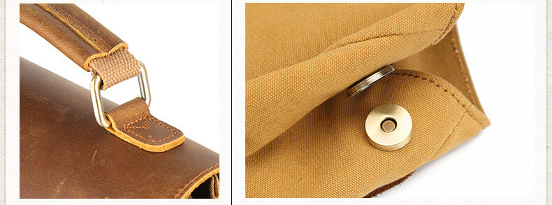 Vintage Herren Rucksack aus Canvas für Reisen und Uni