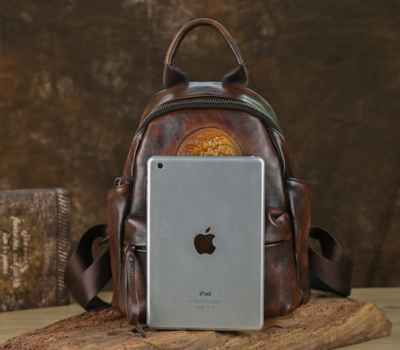 retro rucksack leder