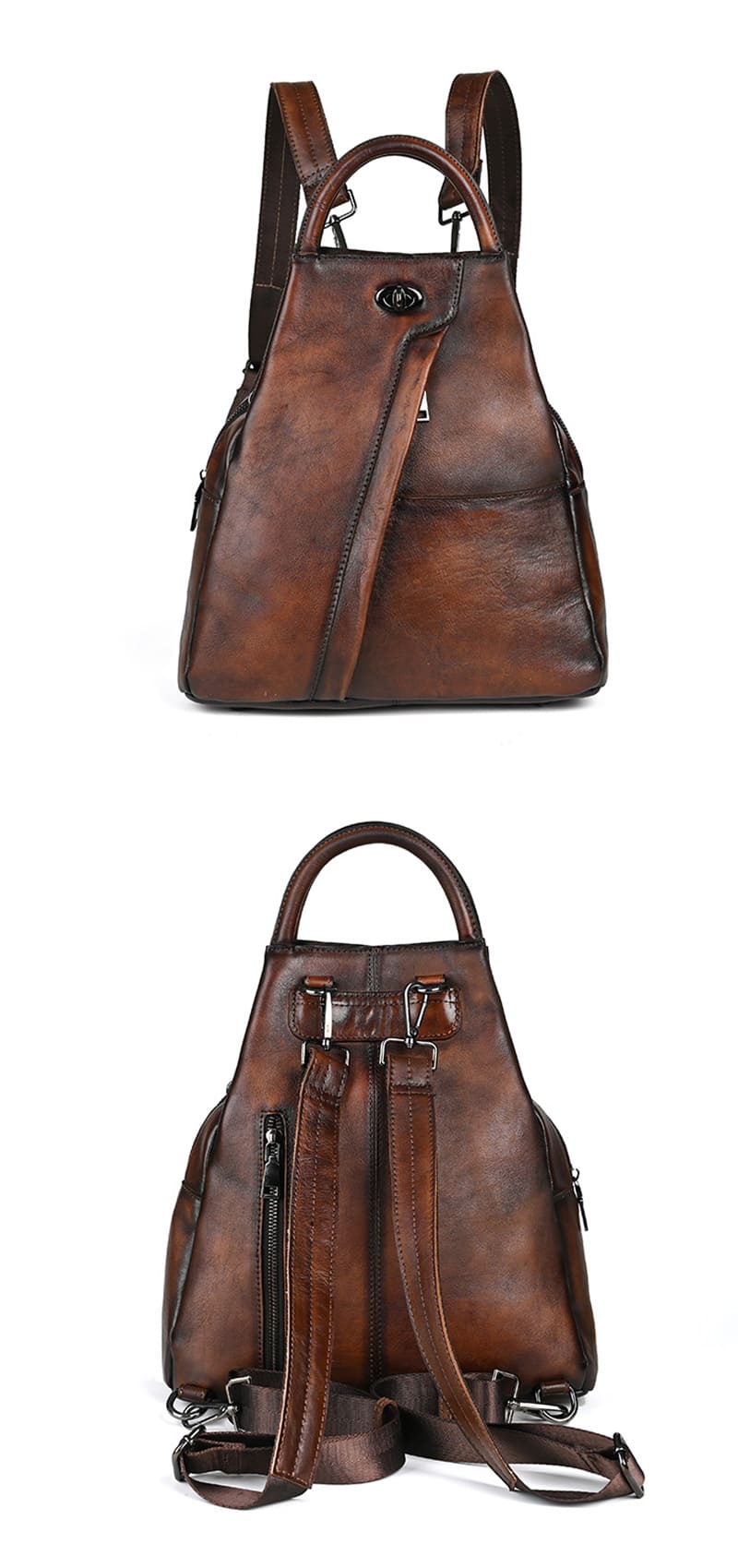 vintage rucksack damen leder