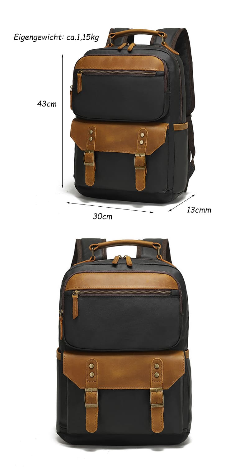 vintage canvas rucksack herren