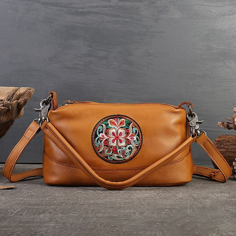 umhängetasche damen leder braun