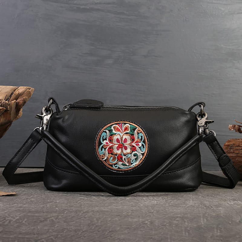 leder umhängetasche schwarz