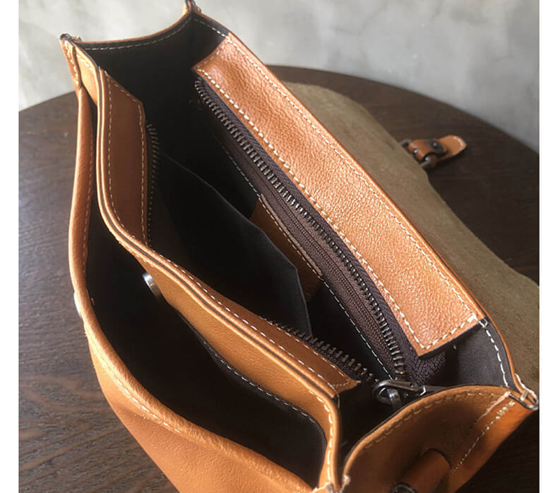 Vintage kleine Ledertasche Damen Umhängetasche mit Griff Handtasche