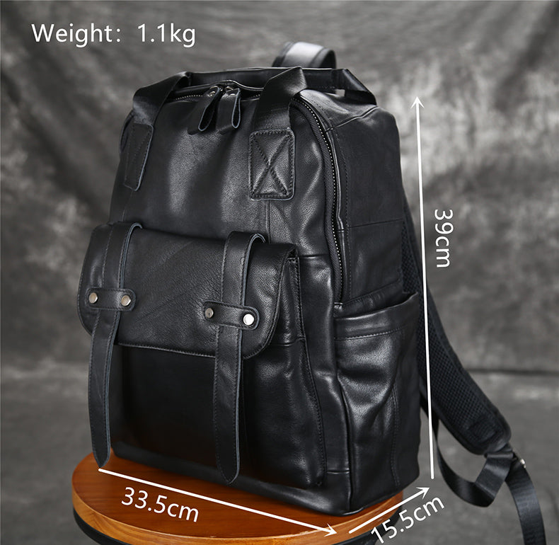 vintage leder rucksack herren