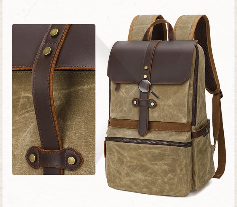 retro segeltuch rucksack canvas vintage