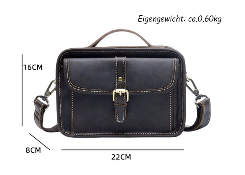 umhängetasche herren leder braun vintage