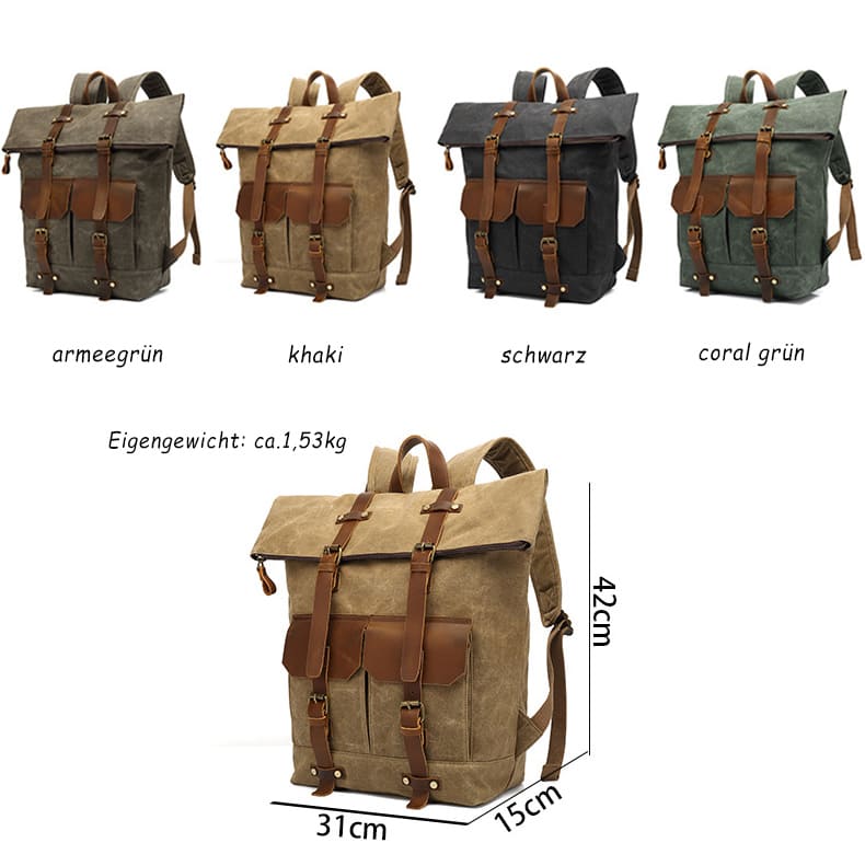 herren rucksack canvas