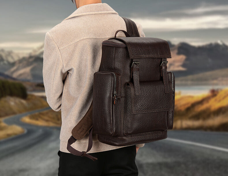 rucksack herren vintage leder