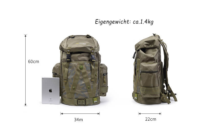 großer Rucksack Herren Bergsteigen Wanderrucksack wasserdicht – Genautaschen