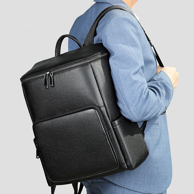 business rucksack herren leder schwarz