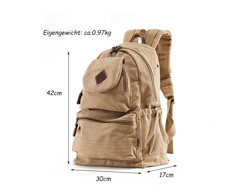 Vintage Rucksack herren Canvas für Laptop Outdoor und Uni