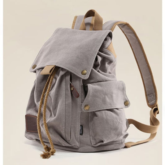 Damen Rucksack Canvas für Uni und Reisen mit Kordelzug